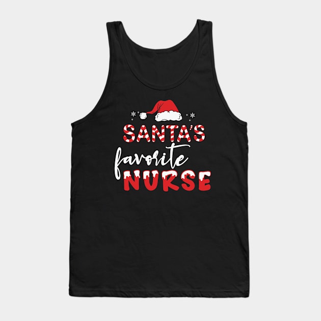 Santa's Favorite Nurse Tank Top by MZeeDesigns